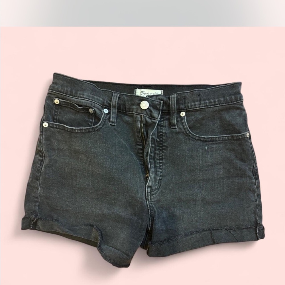 Madewell Highrise Women's Black Denim Shorts